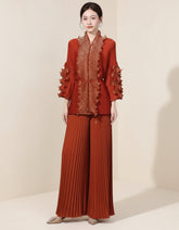 Luxury Plissé Formal 2-Piece